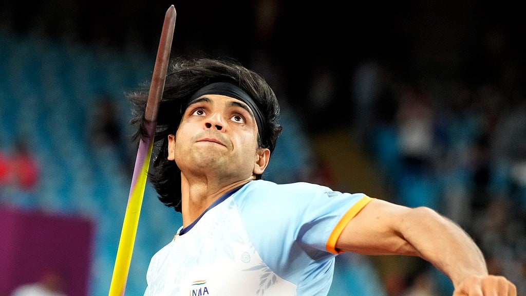 Photo: File/AP : Neeraj Chopra is the reigning world javelin throw champion and a double Olympic medallist.