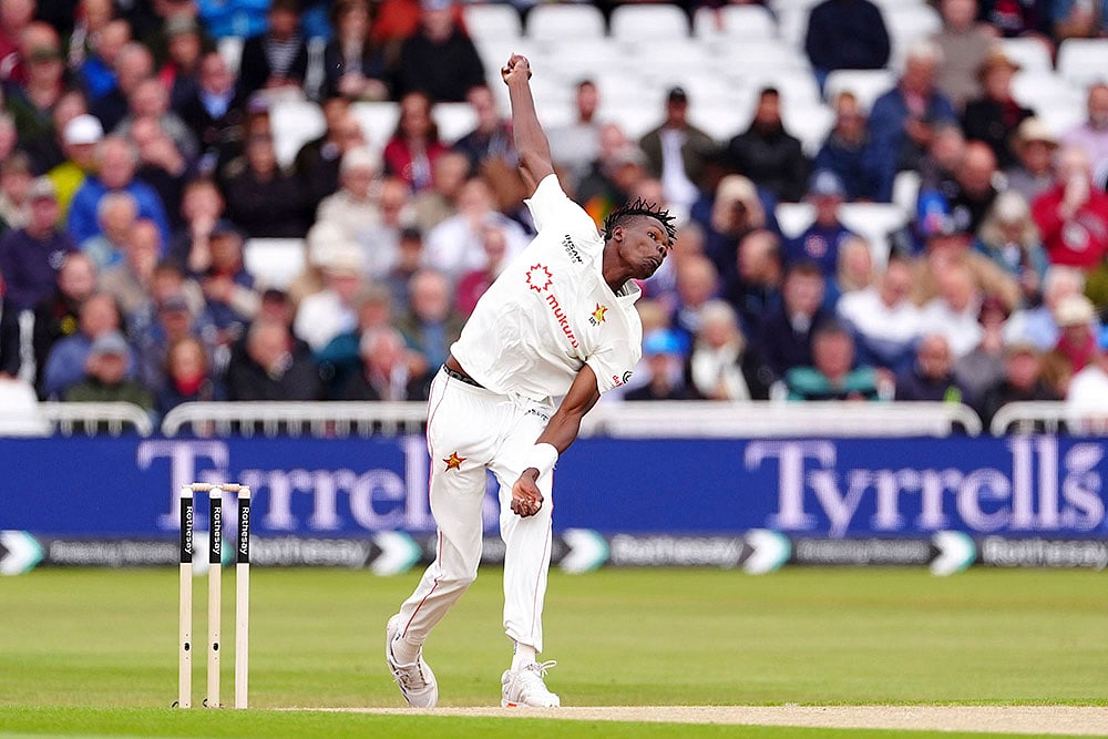 England Vs Zimbabwe 1st Test Cricket at Trent Bridge in Nottingham: Blessing Muzarabani 