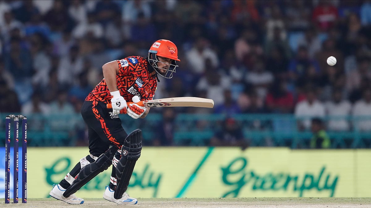 Sunrisers Hyderabad's Ishan Kishan bats during the Indian Premier League cricket match at Atal Bihari Vajpayee Ekana Cricket Stadium in Lucknow. - AP Photo