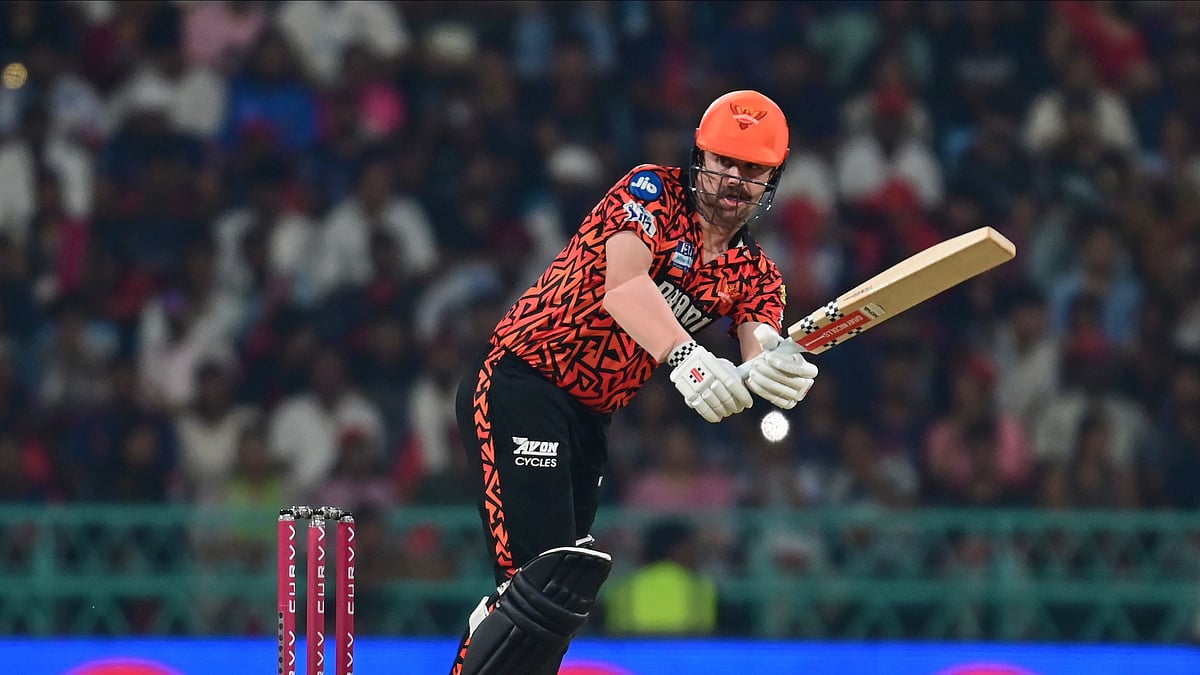 Sunrisers Hyderabad's Travis Head plays a shot during the Indian Premier League cricket match in Lucknow. - AP Photo