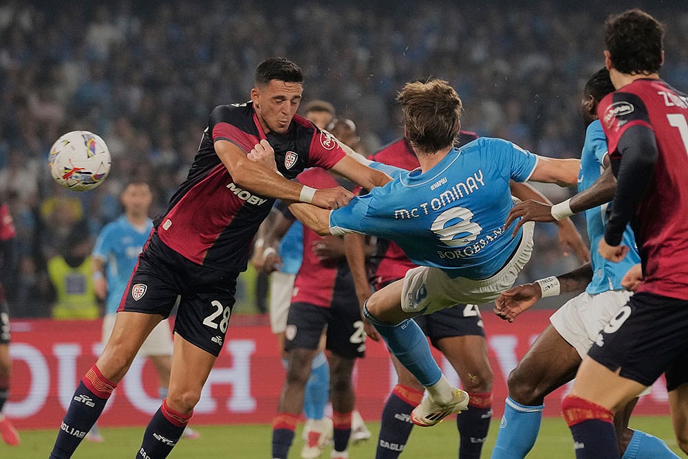 Italian Serie A Soccer Match: Cagliari vs Napoli