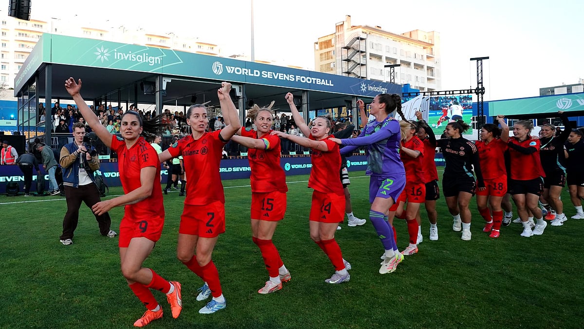Bayern celebrate winning the maiden W7F title