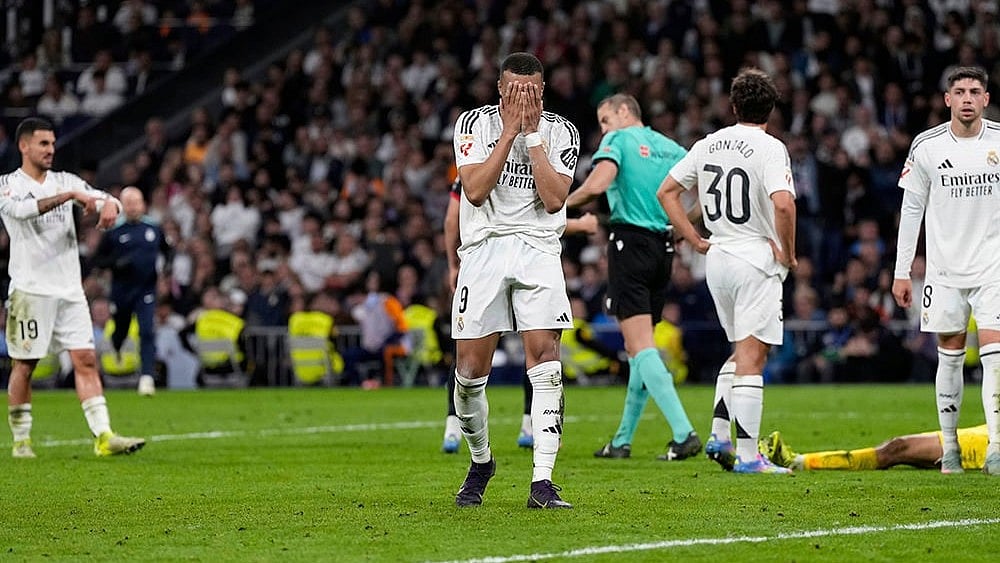 Spanish La Liga soccer Real Madrid and Mallorca: Kylian Mbappe