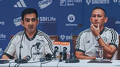 File photo of India head coach Gautam Gambhir and chief selector Ajit Agarkar. - | Photo: AP/Rafiq Maqbool