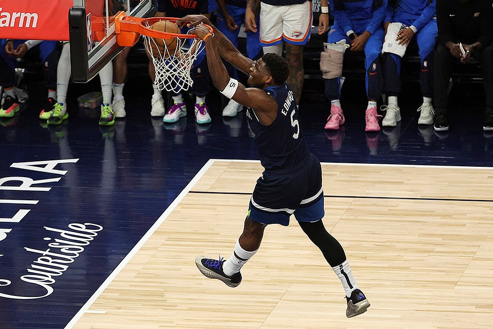 NBA Basketball Western Conference finals Timberwolves vs Thunder: Anthony Edwards