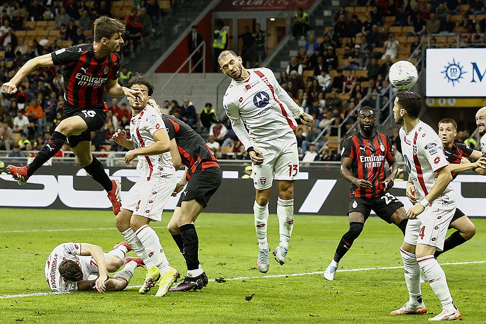 Italy Serie A soccer AC Milan vs AC Monza: Matteo Gabbia 