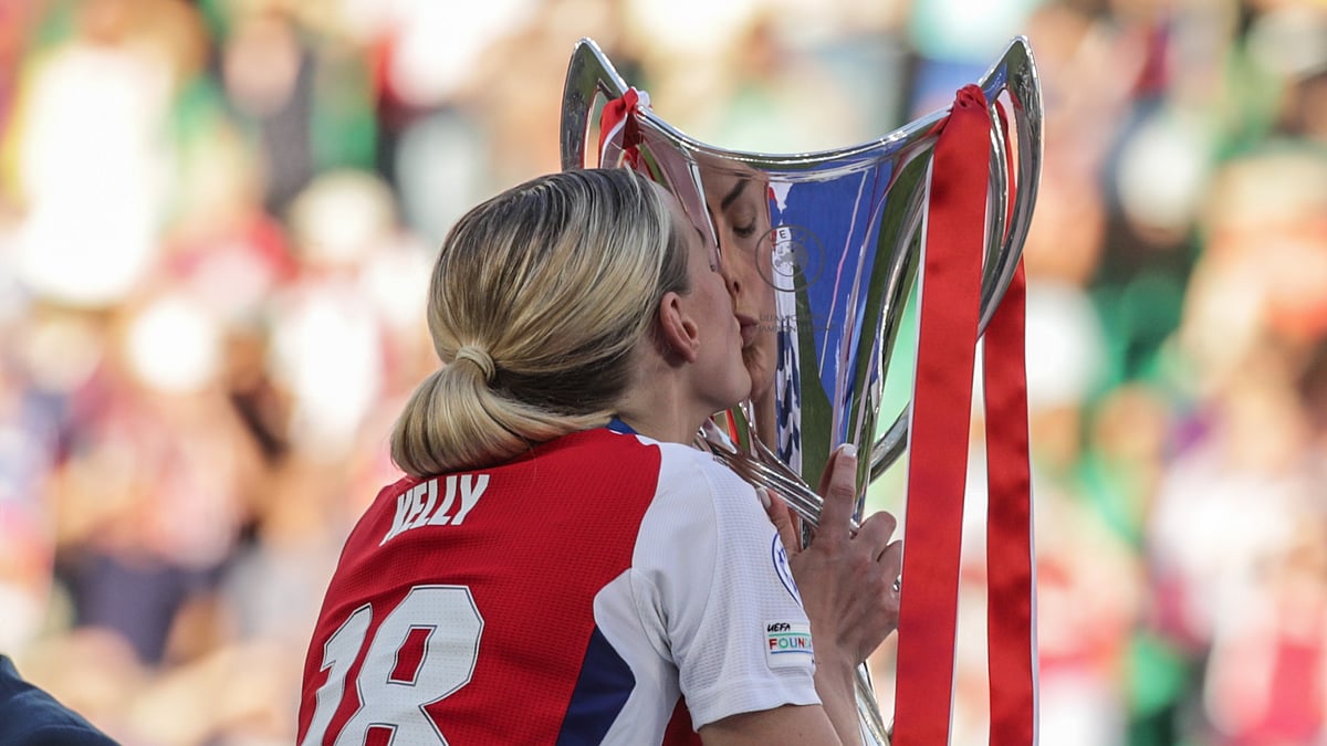 Chloe Kelly at the Women's Champions League final