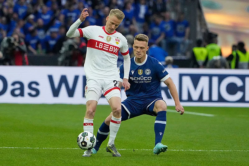Germany Soccer Cup DFB-Pokal Final Arminia Bielefeld vs VfB Stuttgart: Chris Fuehrich