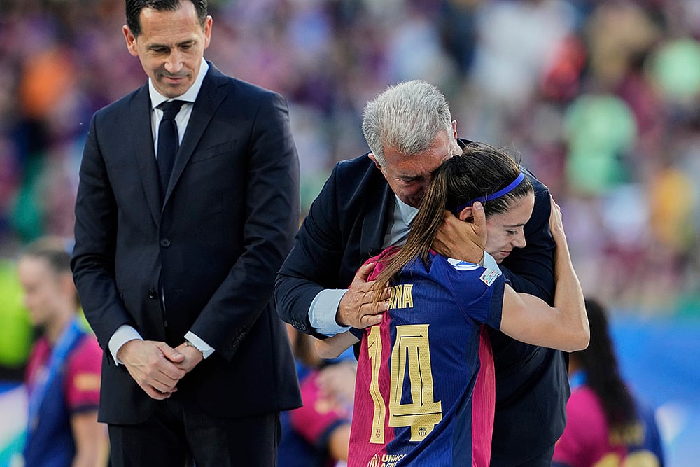 Portugal Soccer Womens Champions League Final Arsenal vs FC Barcelona: Joan Laporta 