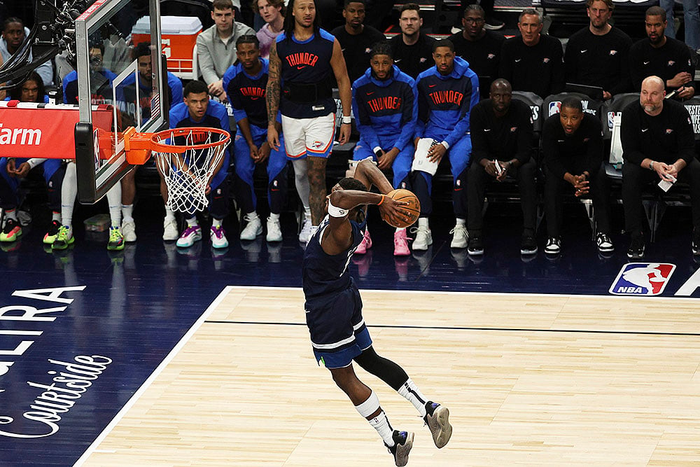 NBA Basketball Western Conference finals Timberwolves vs Thunder: Anthony Edwards 