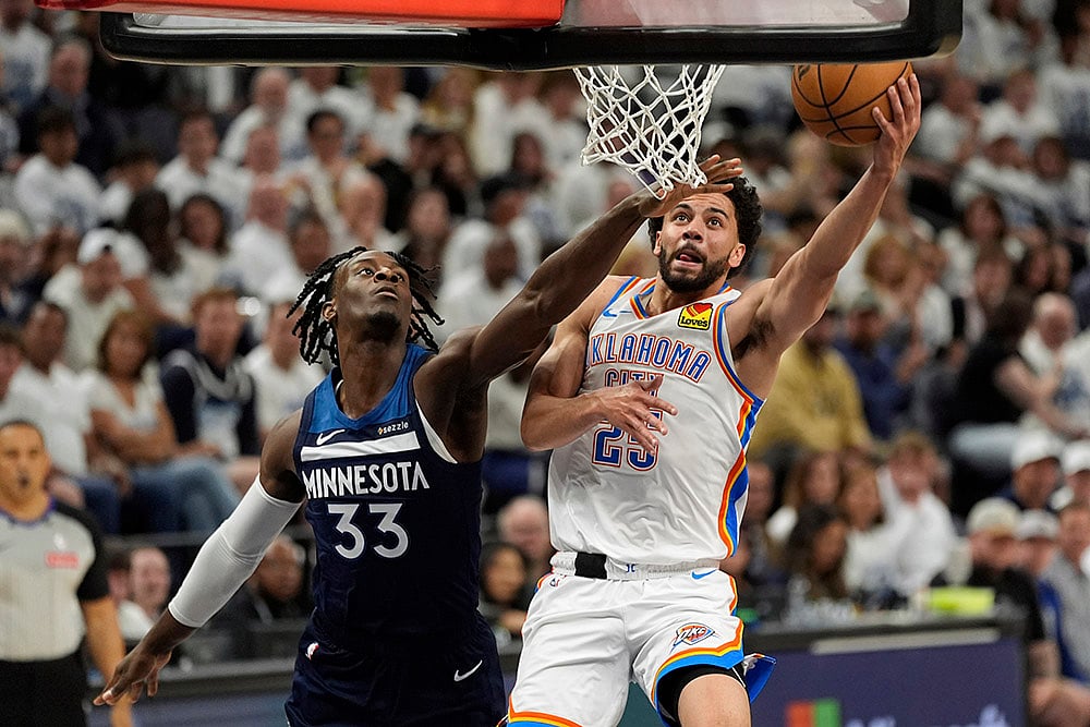 NBA Basketball Western Conference finals Timberwolves vs Thunder: Ajay Mitchell