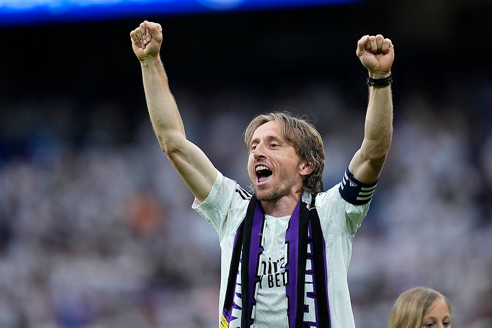 Spanish Soccer La liga RMA Vs RSO football match: Luka Modric