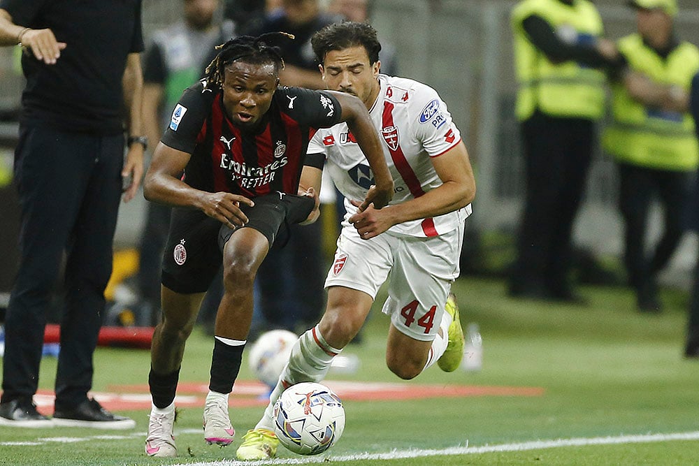 Italy Serie A soccer AC Milan vs AC Monza: Samuel Chukwueze