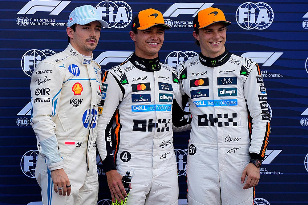 Formula One Monaco Grand Prix 2025 Qualifying race: Lando Norris, Charles Leclerc, Oscar Piastri