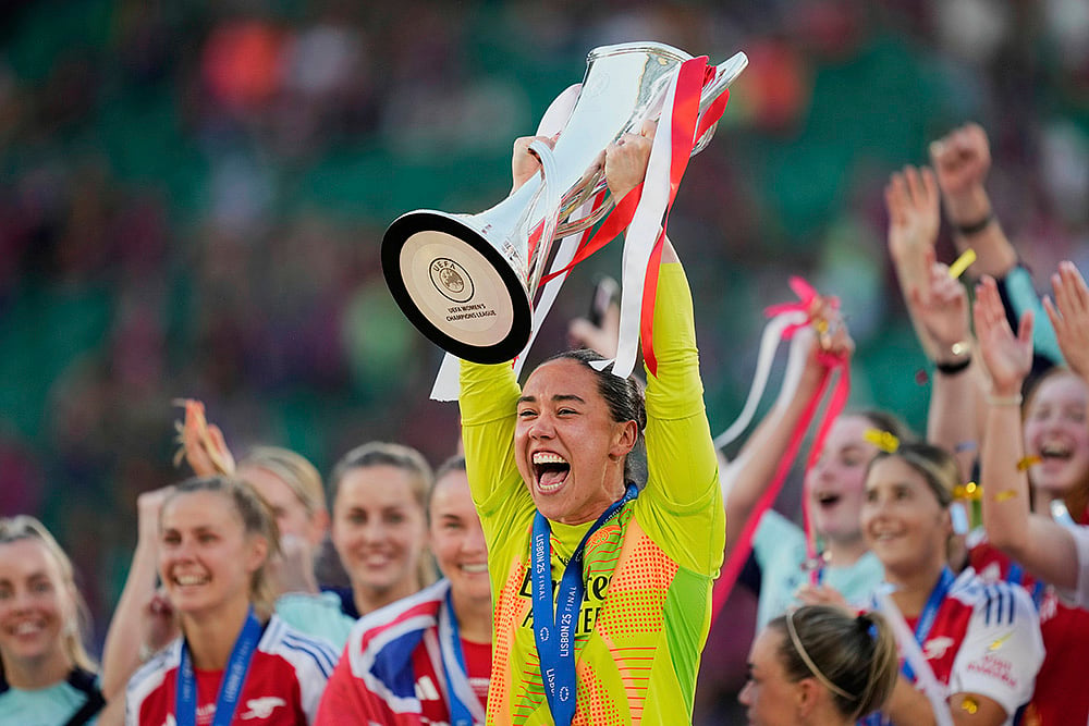 Portugal Soccer Womens Champions League Final Arsenal vs FC Barcelona: Manuela Zinsberger