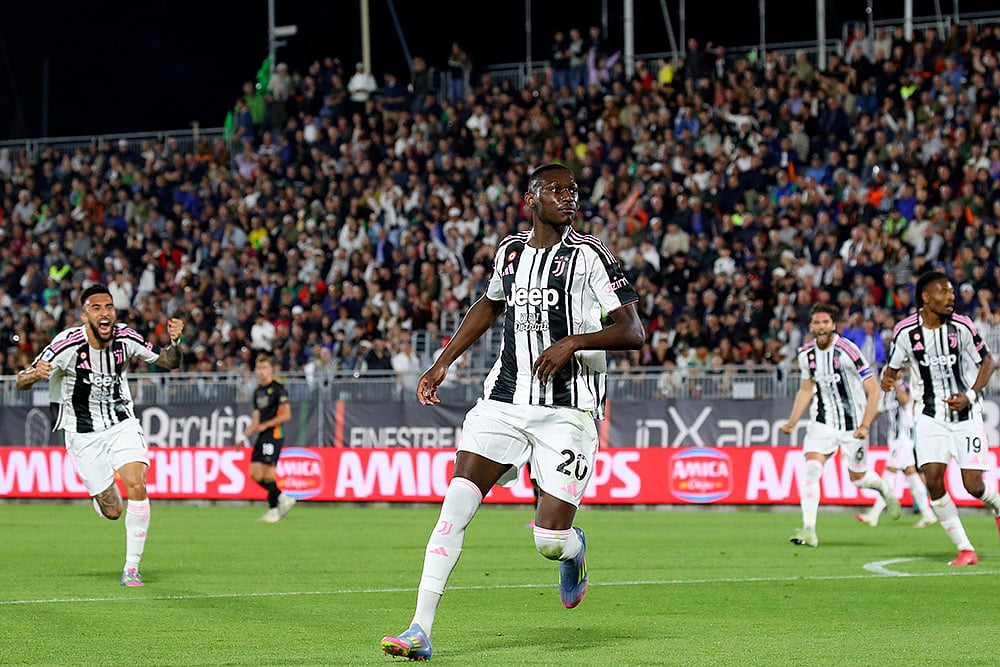 Italy Soccer Serie A Venezia vs Juventus match photo: Randal Kolo Muani