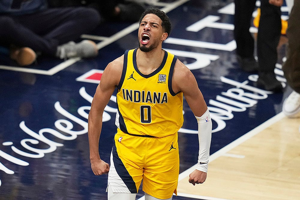 NBA basketball Eastern Conference finals playoffs Game 3 pics_Tyrese Haliburton