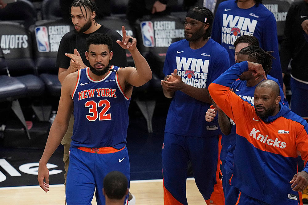 NBA basketball Eastern Conference finals playoffs Game 3 pics_ Karl-Anthony Towns 