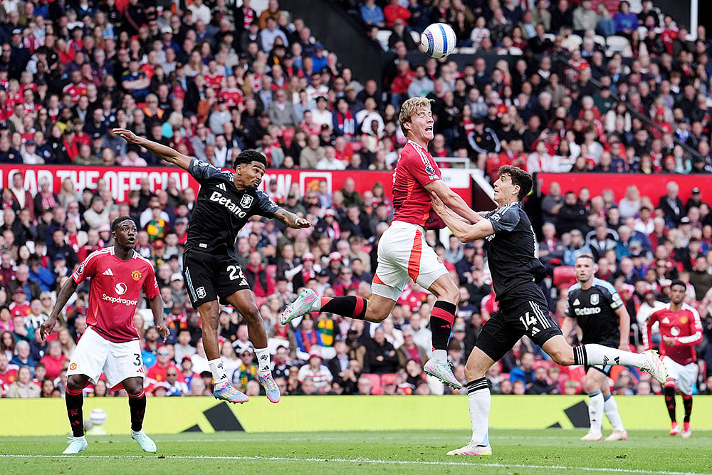 English Premier League Soccer Match: Manchester United vs Aston Villa
