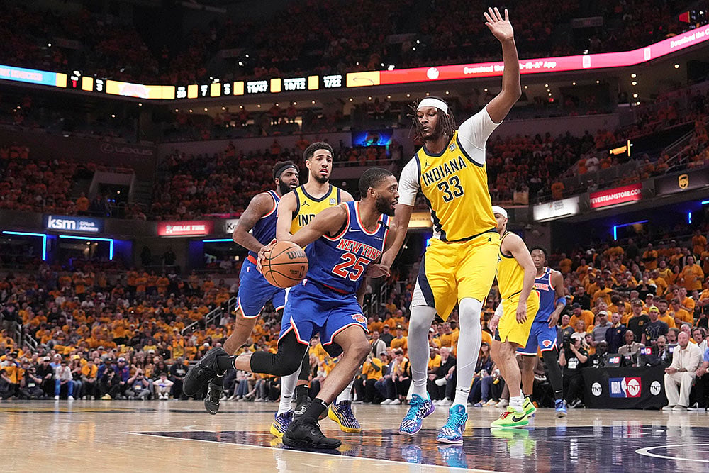 NBA basketball Eastern Conference finals playoffs Game 3 pics_Mikal Bridges