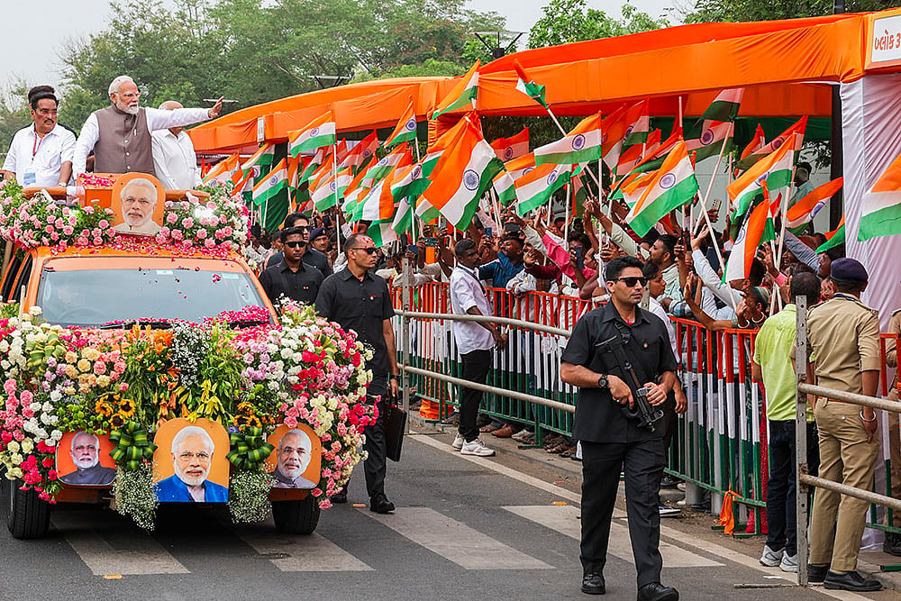 PM Modi in Gandhinagar
