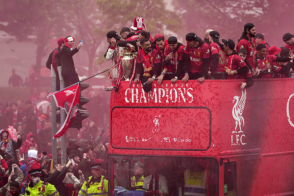 EPL soccer Liverpool FC Premier League victory parade pix 2
