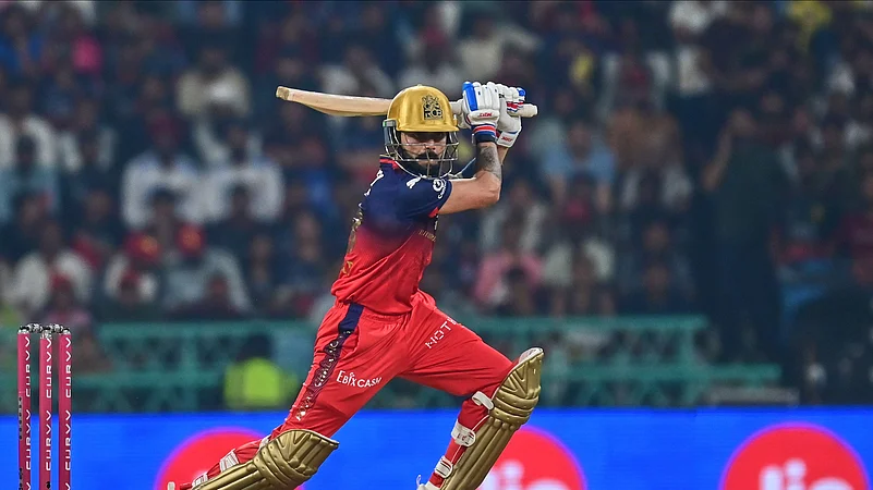 Royal Challengers Bengalurus Virat Kohli plays a shot during the IPL match. AP