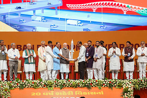 PM Modi in Gandhinagar