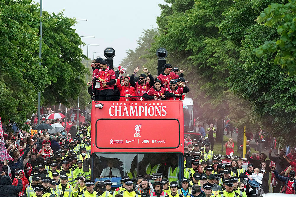 EPL soccer Liverpool FC Premier League victory parade pix