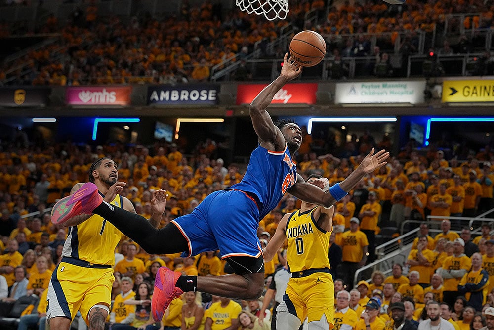 NBA basketball playoffs Eastern Conference finals Game 4 Knicks vs Pacers: OG Anunoby