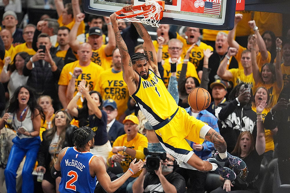 NBA basketball playoffs Eastern Conference finals Game 4 Knicks vs Pacers: Obi Toppin
