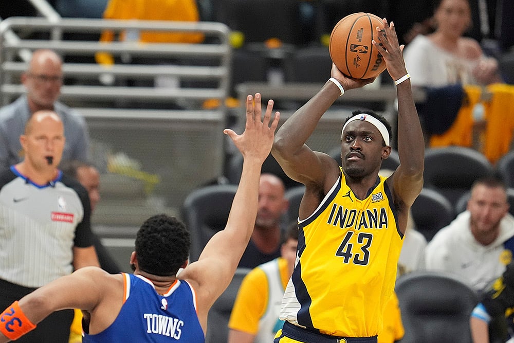 NBA basketball playoffs Eastern Conference finals Game 4 Knicks vs Pacers: Pascal Siakam
