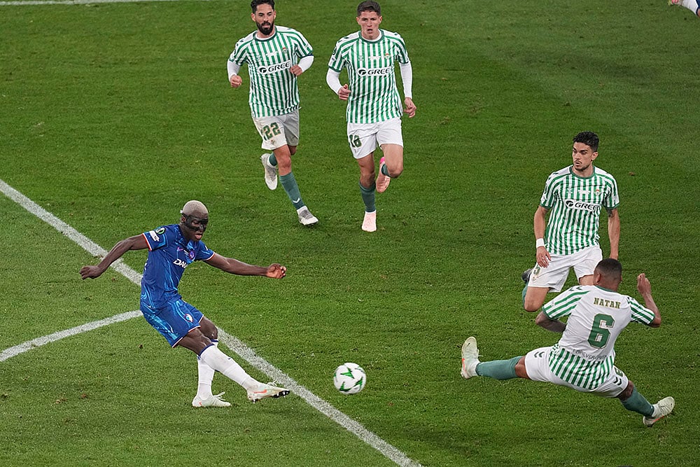 Poland Soccer Europa Conference League Final Real Betis vs Chelsea: Moises Caicedo