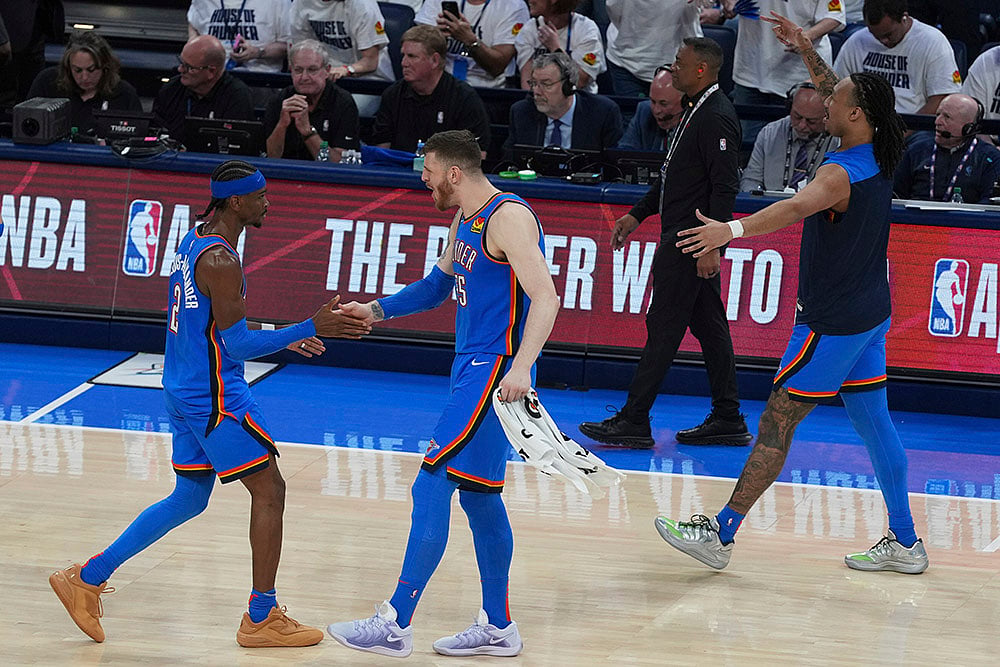 NBA baskeball playoffs Western Conference finals Game 5 Thunder vs Timberwolves_Isaiah Hartenstein