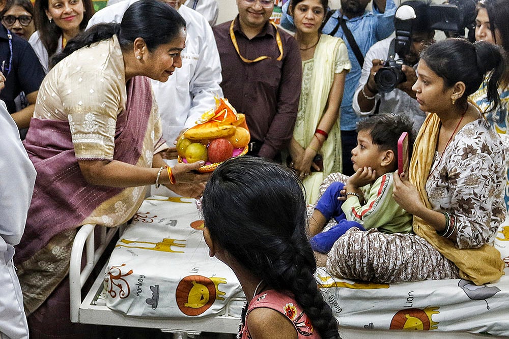 Delhi Chief Minister Rekha Gupta at LNJP