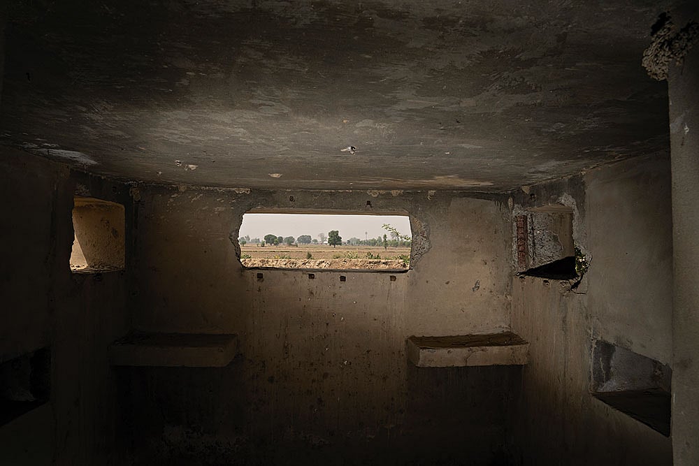 View from a bunker overlooking a farm 
in Punjab