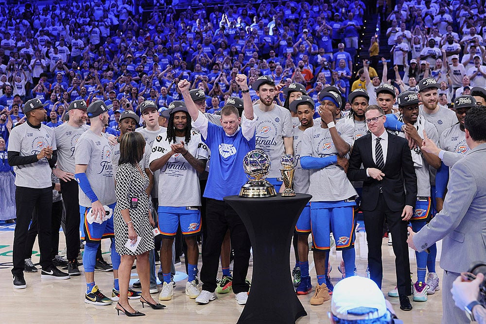 NBA baskeball playoffs Western Conference finals Game 5 Thunder vs Timberwolves photos