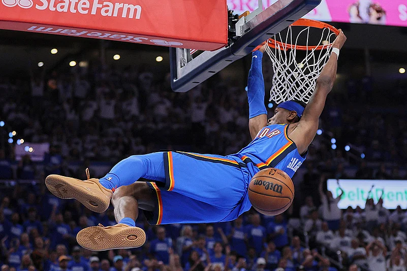 NBA baskeball playoffs Western Conference finals Thunder vs Timberwolves_Shai Gilgeous-Alexander
