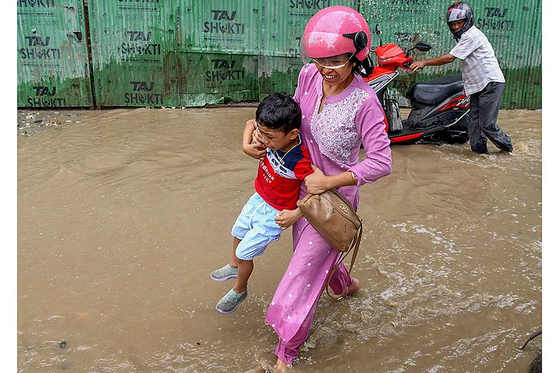 Assam Weather: Waterlogging In guwahati after heavy rainfall