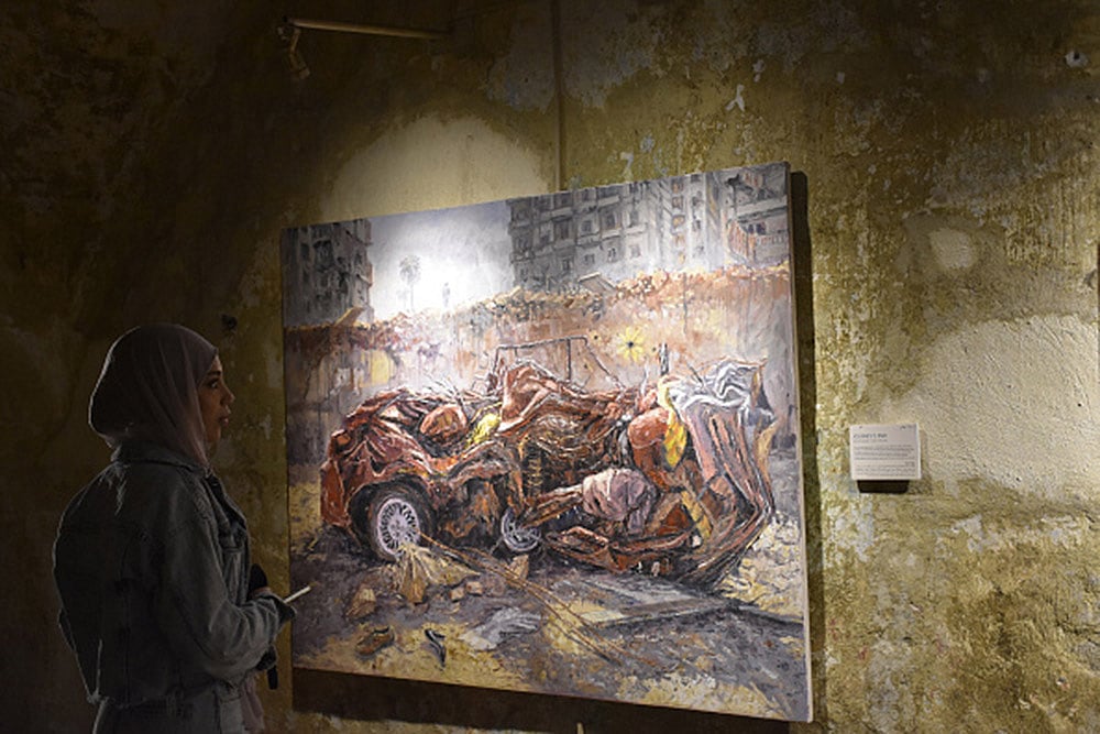 Israel Palestine war: Exhibition by British artist Tom Young in Lebanon 