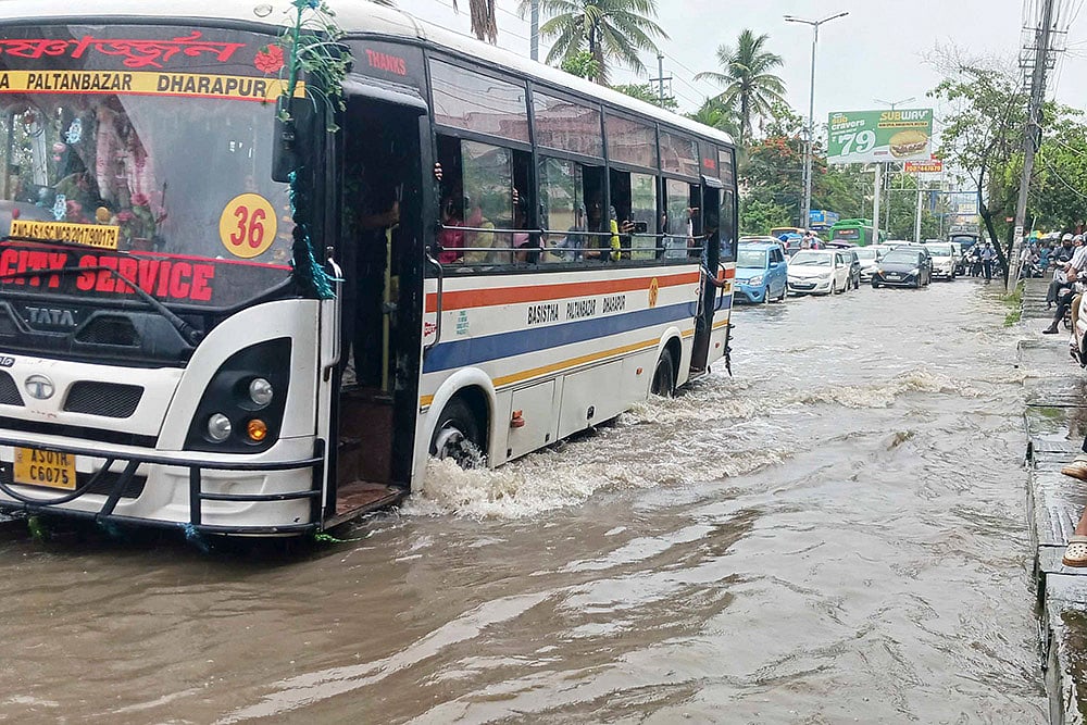 Assam Weather: Waterlogging In guwahati after heavy rainfall