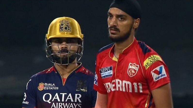 Punjab Kings vs Royal Challengers Bengaluru Virat Kohli Arshdeep Singh screenshot