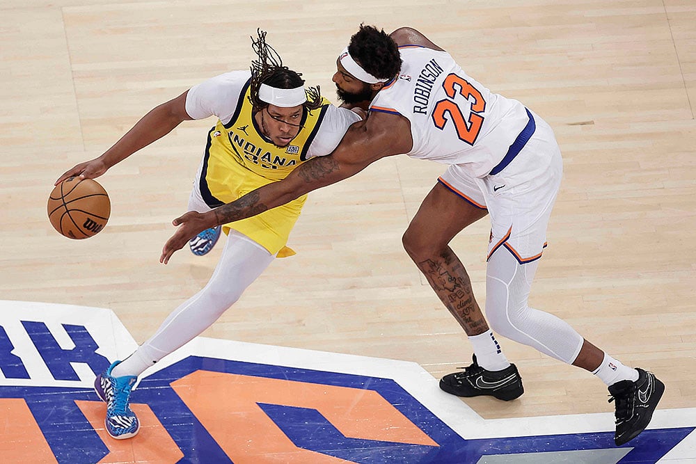 NBA basketball Eastern Conference final game 5 Knicks vs Pacers: Aaron Nesmith
