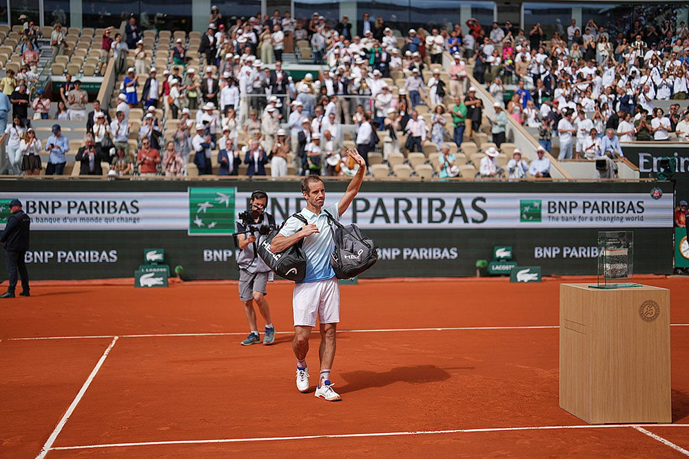 French Open 2025 Second round match Jannik Sinner Vs Richard Gasquet