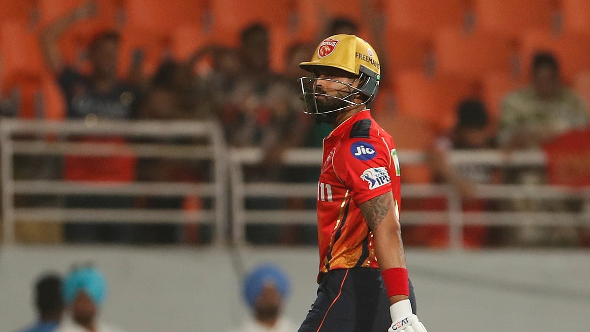 Punjab Kings' captain Shreyas Iyer walks off the field after losing his wicket during the Indian Premier League qualifier cricket match in Mohali. - AP Photo