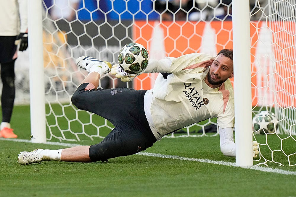 UEFA Champions League 2024-25 Final: PSG training session, Gianluigi Donnarumma 