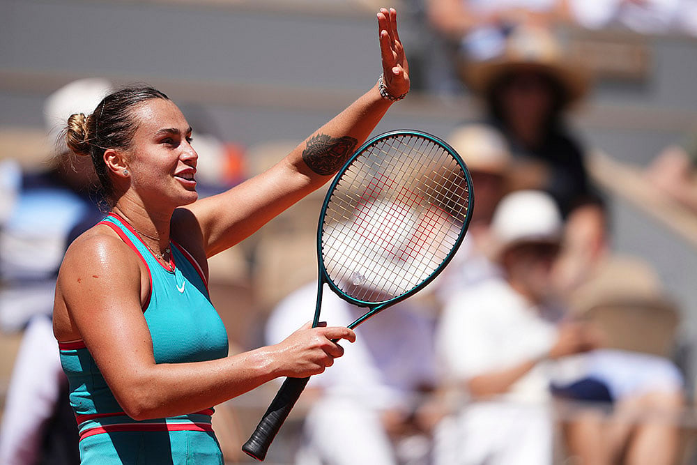 | Photo: AP/Lindsey Wasson : French Open 2025: Aryna Sabalenka vs Olga Danilovic
