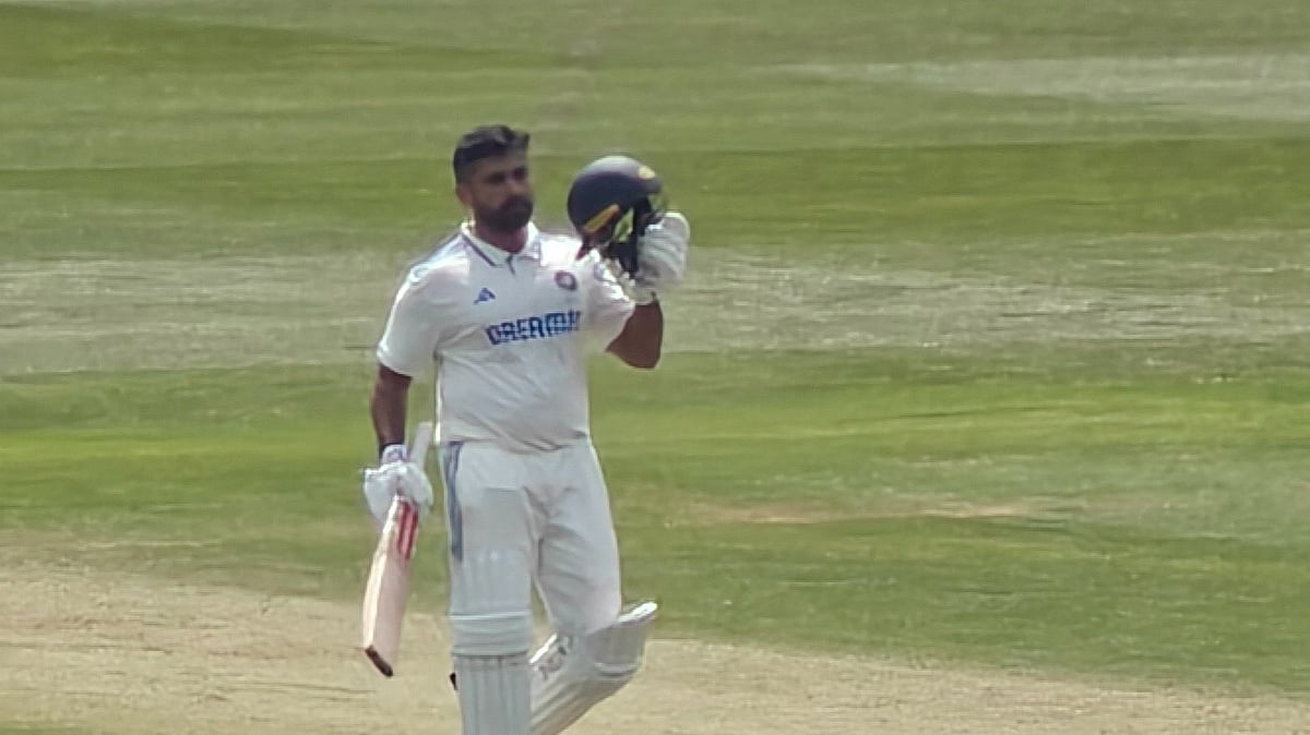 Photo: X | Karun Nair : Indian batter Karun Nair during the first unofficial Test match in Canterbury.