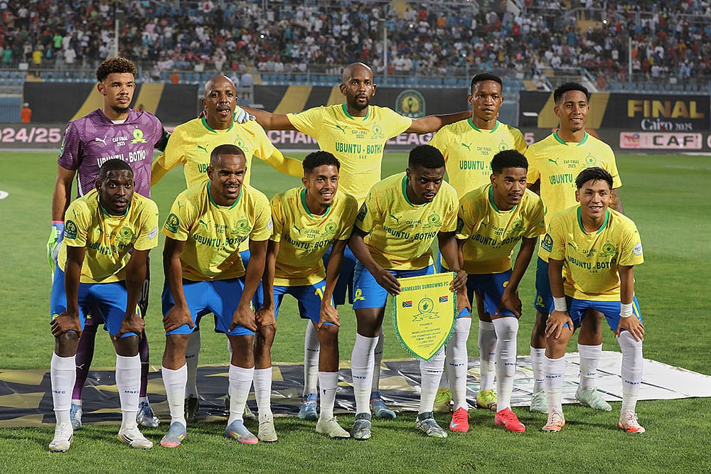 Egypt Soccer CAF Champions League Final Pyramids FC vs Mamelodi Sundowns: Sundowns team 
