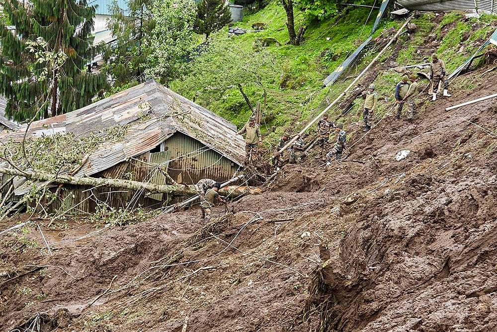 Sikkim landslides Aftermath of heavy rainfall in Sikkim